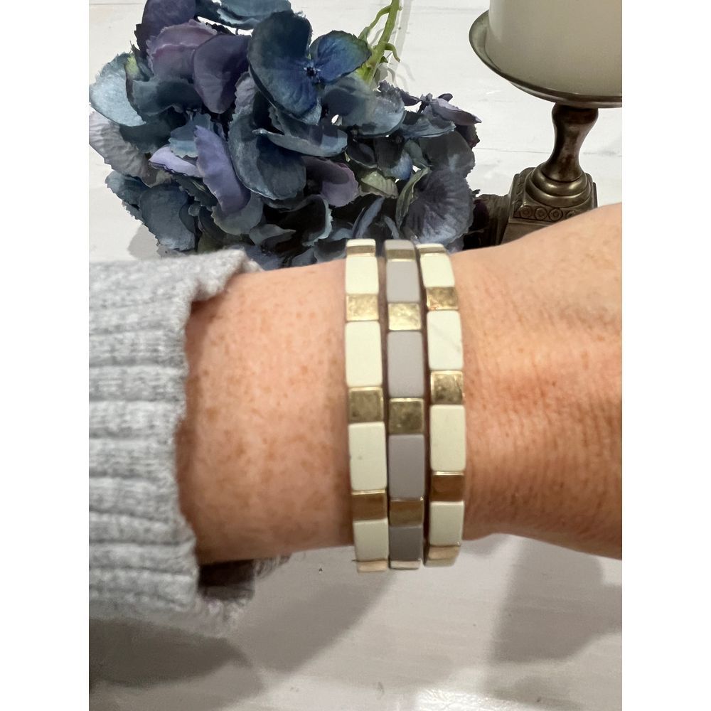 Set of‎ 3 stretch tile bracelets